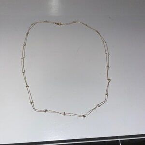 14K Gold Blue Nile 36" petite station necklace cable chain